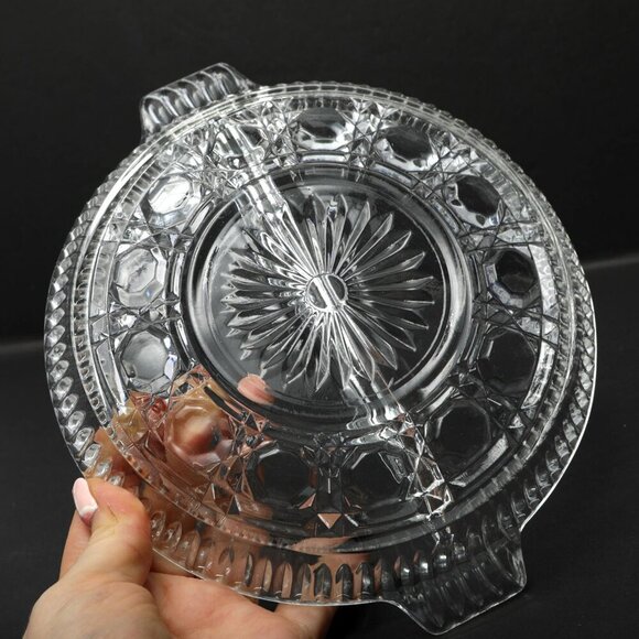 Vintage Federal Glass Relish Dish Windsor Pattern Trinket Divided Tray Retro - Picture 7 of 8